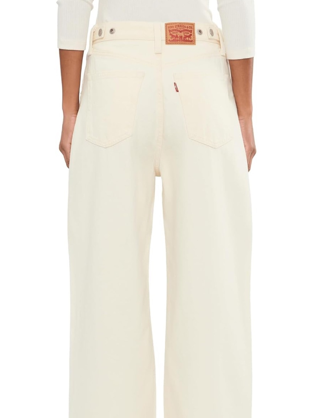 Levi’s Cinch Wide-Leg Jeans in Cream